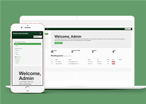 绿色主题干净简洁统计后台管理网站模板