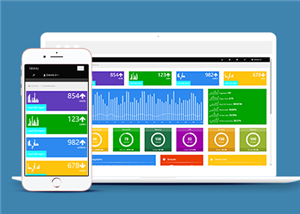 扁平化仪表盘图形统计后台管理网站模板