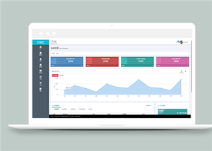 清爽图形表销售统计系统后台首页html模板