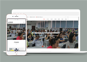 响应式企业管理咨询培训类企业前端CMS模板下载