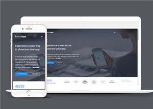 自适应手机应用app宣传展示下载页网站模板