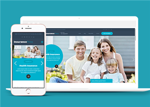 蓝色自适应健康保险公司官网静态模板