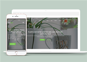 响应式绿色盆栽园艺工作室网站模板
