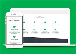 绿色产品信息展示响应式通用网站模板下载