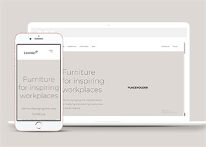 简洁家具模型展示网站模板源码